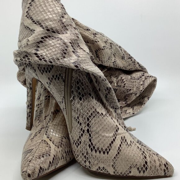 Olivia Faux Leather Snakeskin Over The Knee Boots - Picture 8 of 8